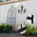 Garden Trellis for Climbing Plants 70.8" H x 25.6" W Metal Premium Quality Material Rust-Resistant Climbing Frame Stylish Garden Addition Outdoor Roses Vine Ivy Clematis Trellises Black