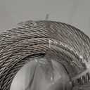 3/8", 7x19, Galvanized Steel Winch Cable (50 ft with Thimble Eye)