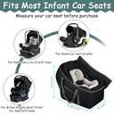 Infant Car Seat Travel Bag Fit Nuna Pipa All Model Car Seat and Base, Fit Doona Baby Stroller, Padded Car Seat Bags for Air Travel, Gate Check Bag with Side Pocket, 5 Protective Feet, Storage Bag (23.6 Inch)
