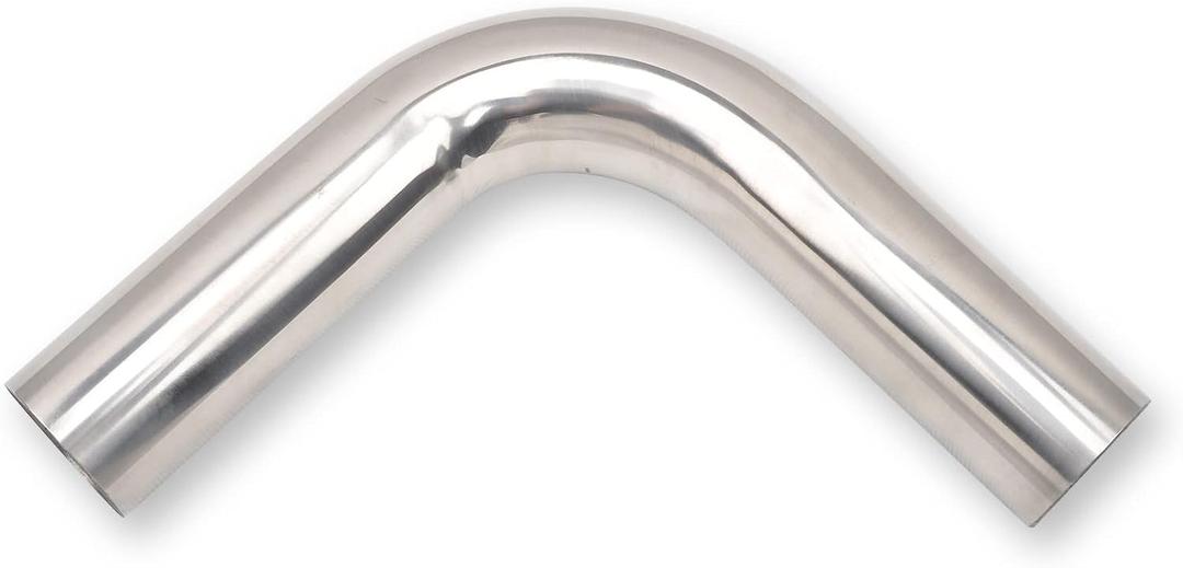 3.5 Inch 90 Degree DIY Custom Mandrel Exhaust Pipe Tube Pipe, T304 Stainless Steel, Universal Fit, 23.6 Inch End to End Length, 3.5'' OD Mandrel Bend Pipe