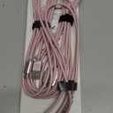 Basesailor USB Type C Charger Cable 3Pack 3.3/6.6/10FT,Charging Cord for iPhone 17 Air,Apple 16 16e 15 Pro Max,Samsung Galaxy A10E A55 A54 A53 A70 A72 A73 A42 A34 A33,S25 S24 S23 S22 Plus,Google Pixel (Pink)