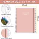 2026 Planner - Planner 2026 from January 2026 - December 2026, Monthly and Weekly Calender with 12 Tabs, 8.5" x 11", Pink