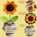 3 x Positive Sunflower Crochet Doll - Sometimes You Forget You Are Awesome Gifts - Emotional Support Crochet Gifts For Teacher Friend Coworker Men Women Inspirational Motivational Birthday Thank You