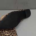 Tilocow Mules for Woman Comfortable Pointed Toe Backless Loafers Flat Mule Business Casual Shoes Slides Slip on (7.5, C Light Leopard Suede)