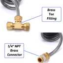 AIRTOON Heavy Duty Truck Air Seat Blow Gun Kit, Lever Air Blow Gun with 2 Nozzle Tips, 1/4 Inch NPT X 11.5 Feet Nylon Coil Air Hose. Air Duster Blow Gun, Dust Cleaner with Nozzles