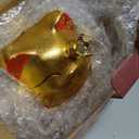 7.5Inch Golden Lucky Cat with Waving Gold Arm Operated Chinese Feng Shui Deoration Lucky Fortune Cat for Shops, Restaurants, Living Room Gift for Friends or Colleagues