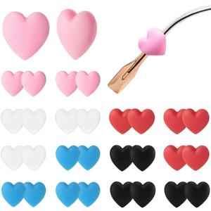 15 Pairs Silicone Eyeglasses Retainer, Eyewear Ear Grip Ear Hooks Anti-Slip Holder Eyeglasses Stoppers Temple Tips For Eyeglasses, Sunglasses, Reading Glasses Multicolor Love