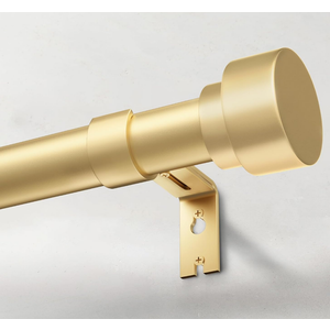 Heavy Duty Curtain Rods for Windows 28 to 48 Inch, 1 Inch Adjustable Gold Curtain Rod with Easy Installation and Modern Design (A1,Gold,30-60")