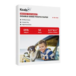 Koala Thick Woven Textured Double-sided Photo Paper 8.5X11 69LB 50sheets 260GSM Heavyweight Compatible with Inkjet and Laser Printer