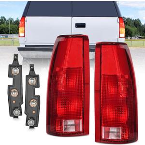 Nilight Taillight Assembly Compatible with 1988 1989 1990 1991 1992 1993 1994 1995 1996 1997 1998 1999 Chevy GMC C/K Suburban Blazer Tahoe Yukon 1999 2000 Silverado Sierra Cadillac Escalade Pair (Pair of Driver and Passenger Side)