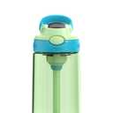Contigo Aubrey Kids Water Bottle, 1 Pack, 14oz,  Spill-Proof Lid, Dishwasher Safe, Blue & Green