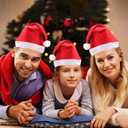 MNKXL Santa Hats Bulk for Adults,Christmas Hats Plus Size,Mens Womens Thickened Red Santa Claus Hat for Xmas Party