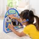 Melissa & Doug Jet Pilot Interactive Dashboard Wooden Toy for Boys and Girls Ages 3+ Cockpit Steering Wheel Pretend to Fly Experience, Fidget Buttons - FSC Certified, Kids