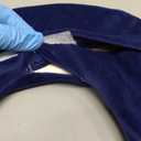 Culnflun U Shaped Hot Water Bottle, Warm Neck Soft Rubber Hot Water Bag with Cloth Cover for Pain Relief and Insulation (Navy Blue)