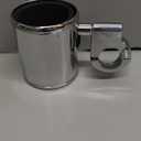 200 Chrome Handlebar Mount Motorcycle Metal Cup Holder Rotate 360 Degrees