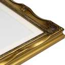 Vintage Gold Ornate Baroque Carved Wood Picture Frame with Mat (Gold, 8x10 matted to 6x8)