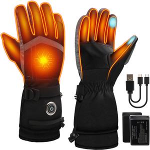 SVPRO Heated Gloves, 5V 6000mAh Rechargeable Heated Ski Gloves for Men & Women, Waterproof & Windproof Electric Heating Glove for Skiing, Hunting, Motorcycling, Hiking, Outdoor Work (Medium)