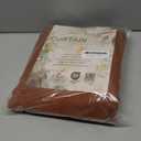 MYSKY HOME Semi Sheer Curtains 72 Inch Length for Bedroom 2 Panels, Light Filtering Privacy Drapes, Door Curtains for Closet Doorways Back Tab Soft Touch Style Texture for Kitchen, Terracotta, 50"x72"