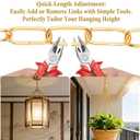 Chandelier Chain 6/10/15 Feet SANGLE SOPFFY Light Fixture Chain for Chandelier or Swag Light Fixtures (Gold, 10FT)