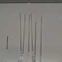 6 PCS Clear Glass Reusable Straws for Stanley 40 oz 30 oz Cup Tumbler, Shatter Proof, 6 Pack with Cleaning Brush