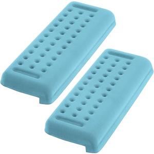 L-Shaped Desk Edge Cushion, 2 Pcs Memory Foam Elbow Support Padding Wrist Comfort Support Arm Rest for Office Home Table Accessories, Non-Slip(Fabric, Dimpled Grip, Blue)