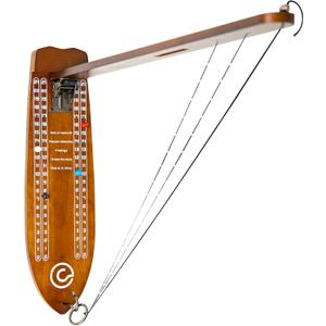 Ring Toss Game  Hook and Ring Game with Foldable Arm for Indoor and Outdoor Fun, Perfect for Game Rooms (Walnut)