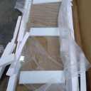 Bathroom Frameless Shower Door 28" W*72" H, 5/16"(8mm) Clear Tempered Glass Hinged Shower Door with Seal Strip and Handle, Brushed Silver Clamps