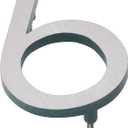 Montague Metal Products MHN-12-F-HG2-6 Solid Brushed Aluminum Modern Floating Address House Numbers, 12", Satin Nickel Powder Hunter Green Two-Tone