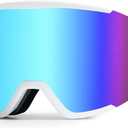 Ski Goggles For Men Women,Anti Fog UV Protection Snowboard Goggle for Adult Youth,Snow Goggles Over Glasses