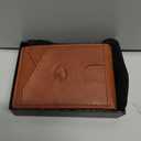 Trifold Leather Wallet for Men,with Cash Pocket 2 ID Window 14-16 Cards Magnetic Closure Slim Wallet 4.0"*3.1", RFID Blocking Front Pocket Wallet with Gift Box