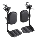 Invacare Wheelchair Legrests, Elevating, Composite Footplates, Padded Calf Pads, 1 Pair