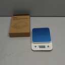 Meilen Digital Food Scale for Kitchen 11lb/0.1oz, 5kg/0.1g, Kitchen Scale for Cooking Baking, Built-in 300mAh Li-battery, Rechargeable Type-C Charging White