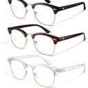 racico Computer Blue Light Blocking Glasses Blue Light Glasses Men Women, Anti Blu-Ray Clear Gaming Glasses Lenses, +1.75