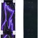 Skateboard,31 x 8 Inch Complete Skateboard, 8-Layer Maple Wood Deck Double Kick Standard Skateboards for Kids, Teens, Adult, Beginner