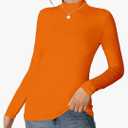 Women's Mock Turtleneck Long Sleeve Sleeveless Pullover Tops Slim Fit Basic T-Shirts, XS