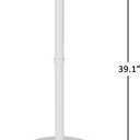 Finnhomy 24'' Round Cocktail Bar Table with Metal Base, Tall Bistro Pub Table, Counter Bar Height Table for Kitchen, Dining Room, Living Room, Easy Assembly, White, 39.1" Height