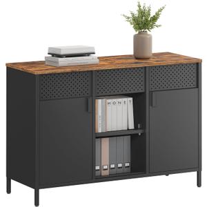 SONGMICS Storage Cabinet, Sideboard with Adjustable Shelves, 43.3"W