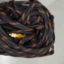 Flexible Garden Hose 100 FT, Ultra Lightweight Water Hoses w/10 Function Sprayer and 3/4" Brass Fittings, Kink-Free, Sturdy, Abrasion Resistant for Yard, Lawn, Outdoor and Gardening(Black Orange)