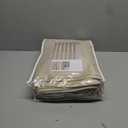 Drapenova 102 Inch Long Custom Velvet Curtains,Beige Room Darkening Noise-Reducing Pleated Drapes with Hooks and Back Tab, Modern White Tone Window Panels for Bedroom, Living Room,2 Panels