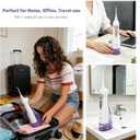 TOVENDOR Electric Water Dental Flosser Teeth Pick, Cordless Flossers Oral Irrigator IPX7 Waterproof 300ML Rechargeable Travel Water Teeth Cleaner with 5 Tips for Home Braces Care Gums Deep Cleaning