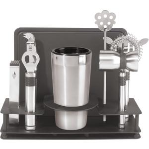 Oggi Pro Stainless-Steel 10-Piece Cocktail Shaker and Bar Tool Set