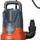 Sump Pump 1HP Submersible Water Pump 3700GPH Electric Portable Transfer Water Pump for Pool Draining Basement, Orange