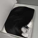 Black Bob Wig for Women Short Black Wigs Straight Middle Part Black Hair Wig Natural Looking Heat Resistant Synthetic Wigs