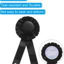PATIKIL Blank Award Ribbon, 12 Pcs Rosette Ribbon Honorable Prize Recognition Ribbon for DIY, Party, Wedding, Competition, Sport, Black