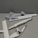 Floor Squeegee Broom with Long Handle, Heavy Duty Rubber Squeegee Kit with 2 Replacement Heads & 1 Cloth, Scrubber for Tile Floor, Garage, Concrete (3-in-1 Set)