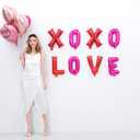 3 x 16 Inch XOXO LOVE Letters Pink Red Foil Balloons (XOXOLOVE) (XOXOLOVE)