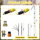 Buyplus 24FT Reach Telescoping Gutter Cleaning Tools 4-16FT Rain Gutter Cleaner Tools From Ground with 3/4" Brass Garden Hose Shut Off Valve, Bendable Flexible Water Wand for Garden Hose, Window