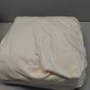 H.VERSAILTEX Sofa Cover 2 Piece T Cushion Armchair Slipcovers Thick Velvet Couch Cover Stretch T Cushion Sofa Covers for 1 Cushion Couch with 1 Individual T Cushion Covers, Cream