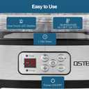 OSTBA Food Dehydrator Machine Adjustable Temperature & 72H Timer, 5-Tray Dehydrators for Food and Jerky, Fruit, Dog Treats, Herbs, Snacks, LED Display, 240W Electric Food Dryer, Recipe Book