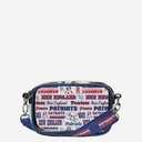 FOCO NBA Team Logo Stripe Clear Crossbody Bag, Retro Print